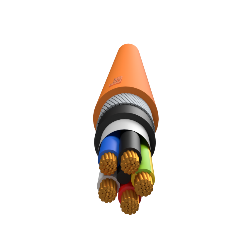 XLPE/PVC SWA 4C+E 0.6/1kV Circular