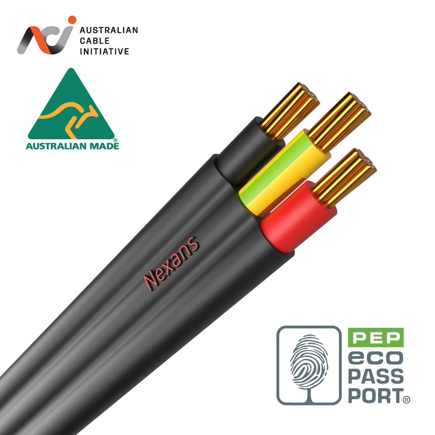 2.5mm 2C&E Flat Black 100m