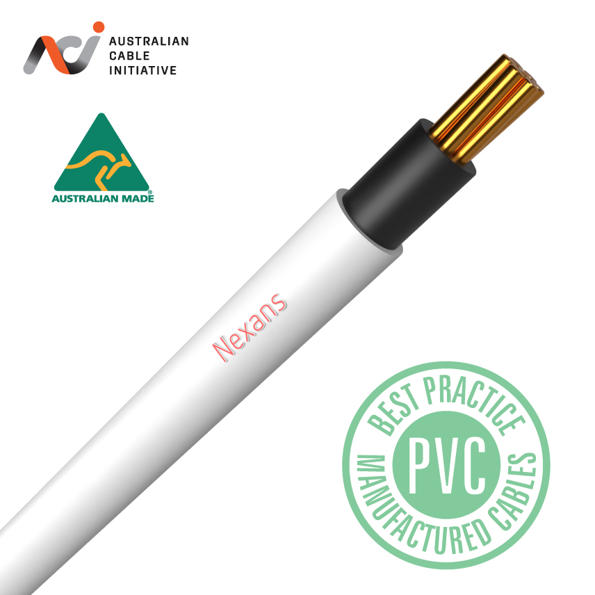 4mm2 PVC SDI Black Insulation White Sheath 100m